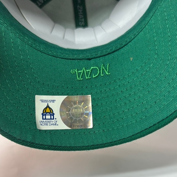 Notre Dame Fighting Irish Hat Cap Mens Fitted 7 3/8 Green NCAA Football - Picture 5 of 7